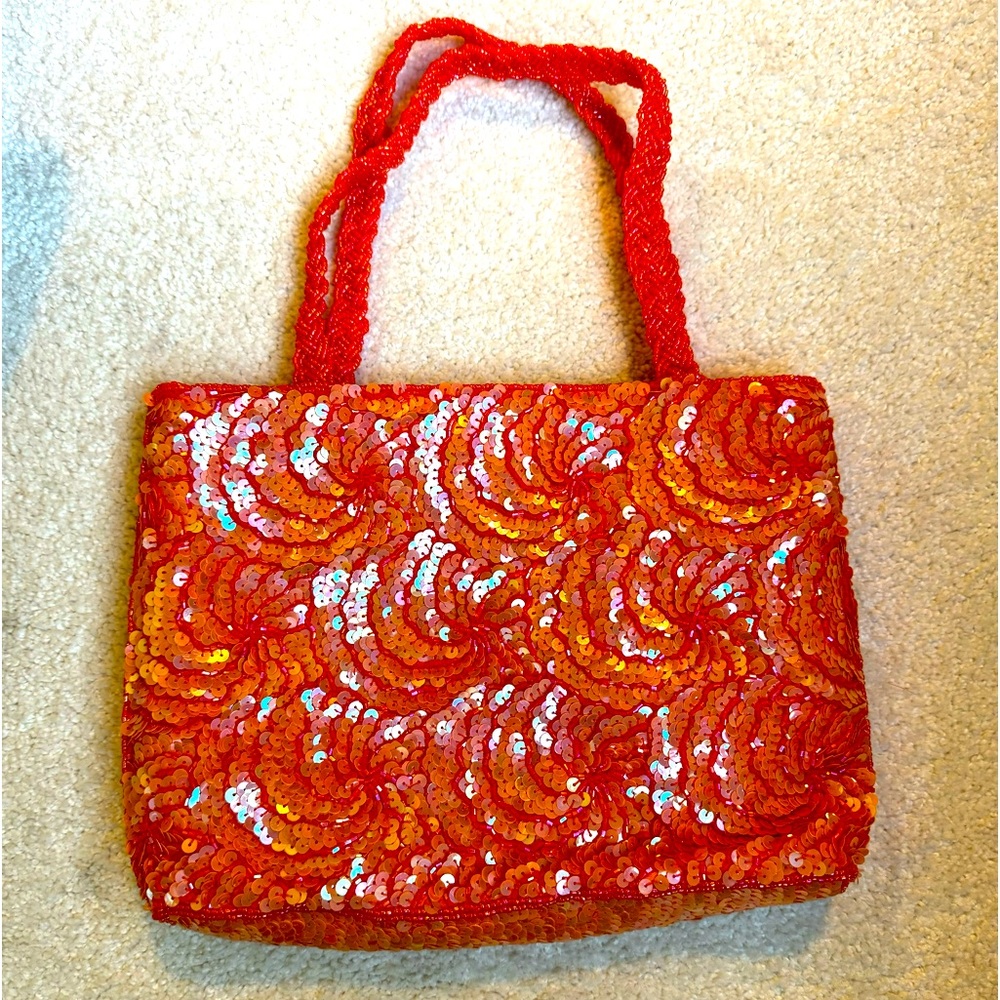 Inge Christopher bead and sequin purse.